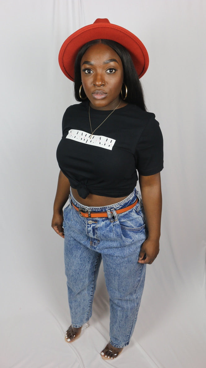 Mom Heart - Belted Denim