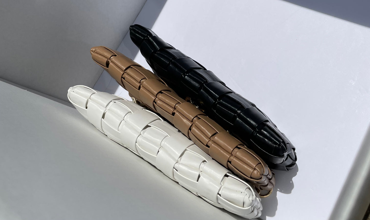 White Woven Hand Bag