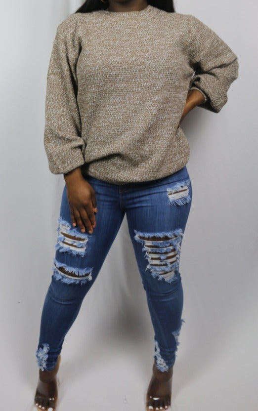 Mom’s A Mess Sweater - Mocha Brown