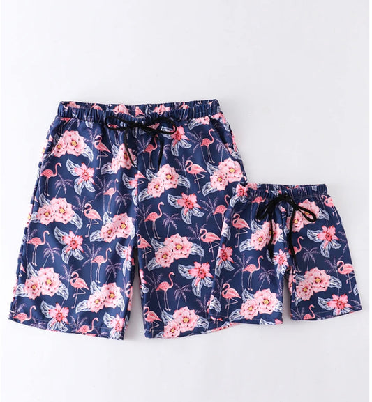 Flamingo Swimsuit - Swim Shorts