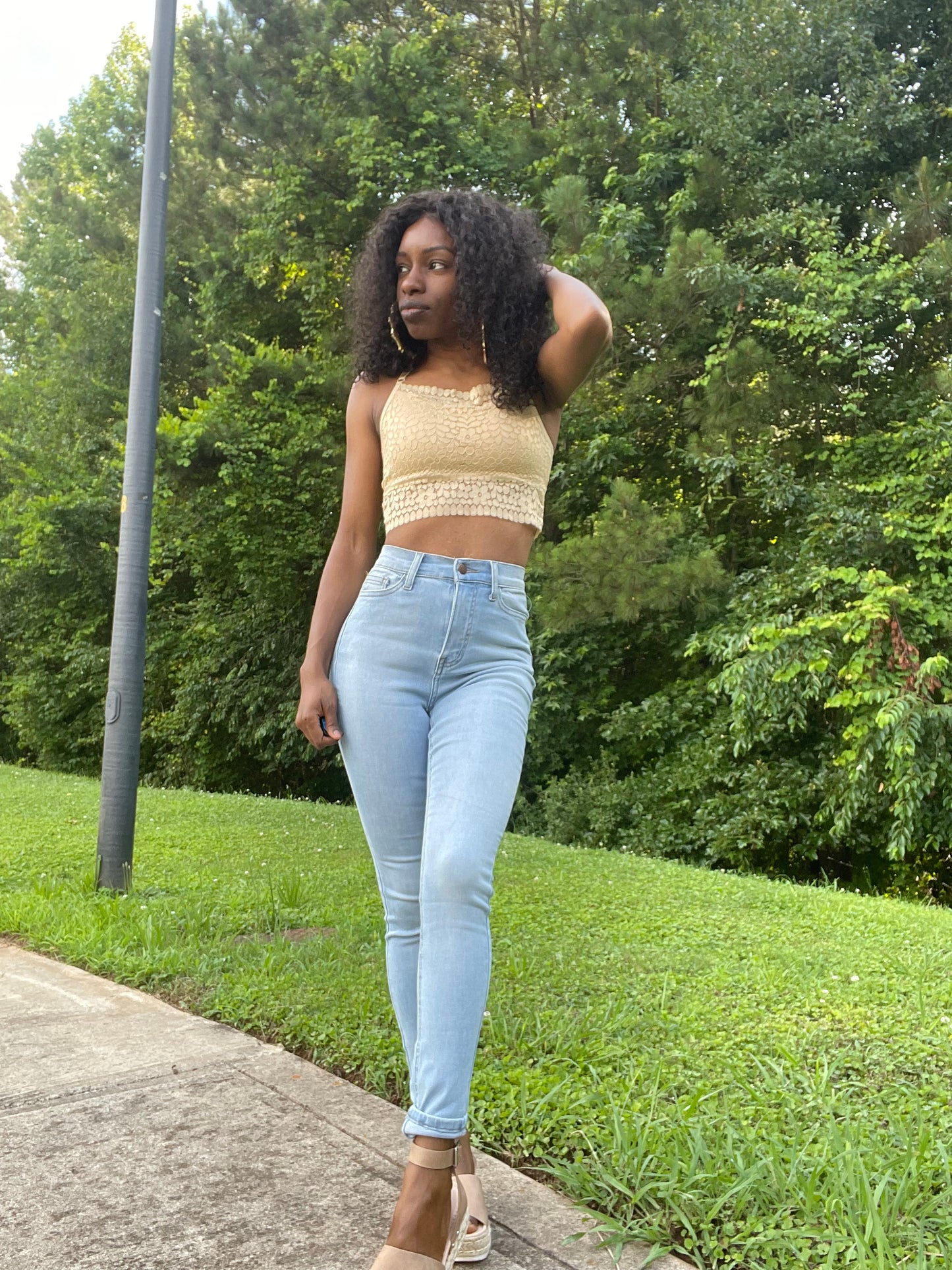 "Minding My Business" Stone Wash Denim