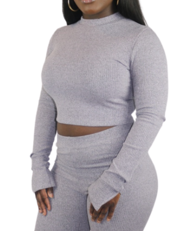 “Unfazed” Pant Set 2-Tone Lavender