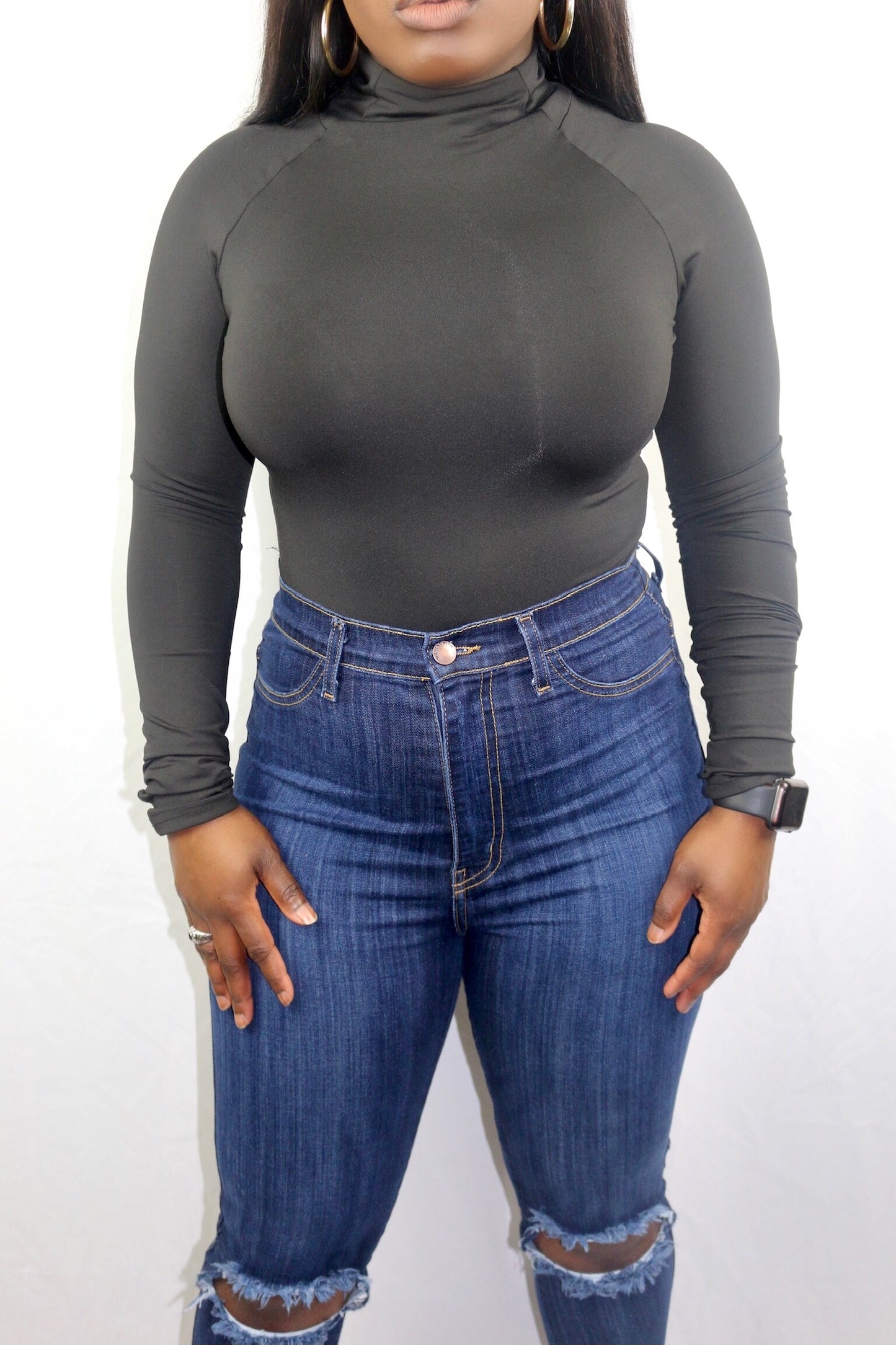 Long Sleeve Mock Neck Bodysuit